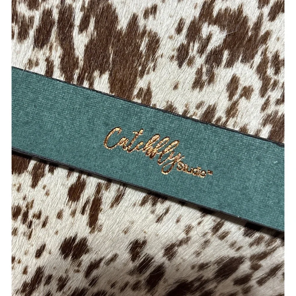 CatchFly Girls Teal and Brown Western Belt‎ Size XL New